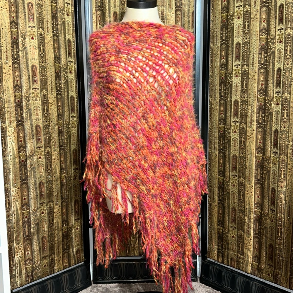 Multicolor Knit Wrap, One Size